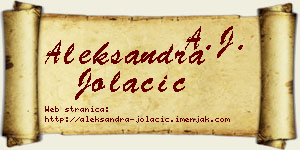 Aleksandra Jolačić vizit kartica